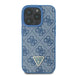 Guess Leather Metal Logo Strass Crossbody Case for iPhone 16 Pro Max - Blue - Cell phone cases and covers<<<HurtelXML