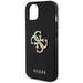 Guess Leather Perforated 4G Glitter Logo case for iPhone 15 - black - Cell phone cases and covers<<<HurtelXML