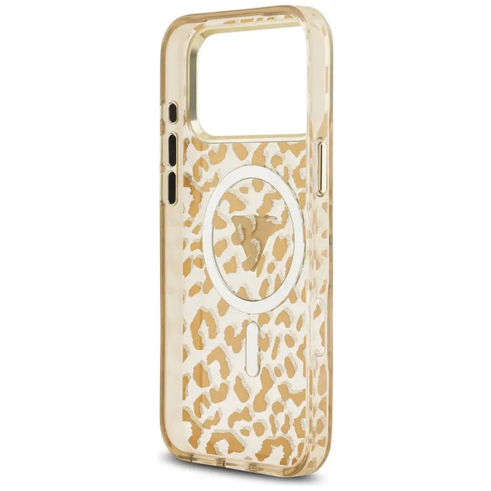 Guess Leopard Glitter MagSafe Case for iPhone 17 Pro Max - Brown - Cell phone cases and covers<<<HurtelXML