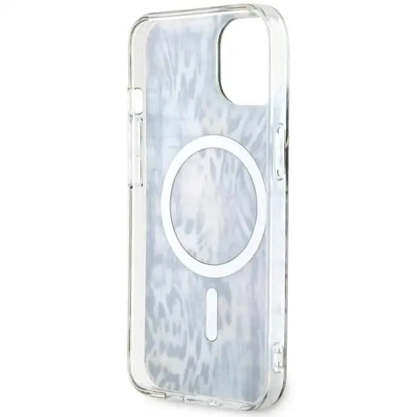 Guess Leopard MagSafe case for iPhone 14 - blue - Cell phone cases and covers<<<HurtelXML