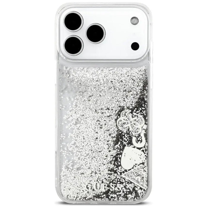 Guess Liq case. Glitter Charms for iPhone 17 Pro Max - silver - Cell phone cases and covers<<<HurtelXML