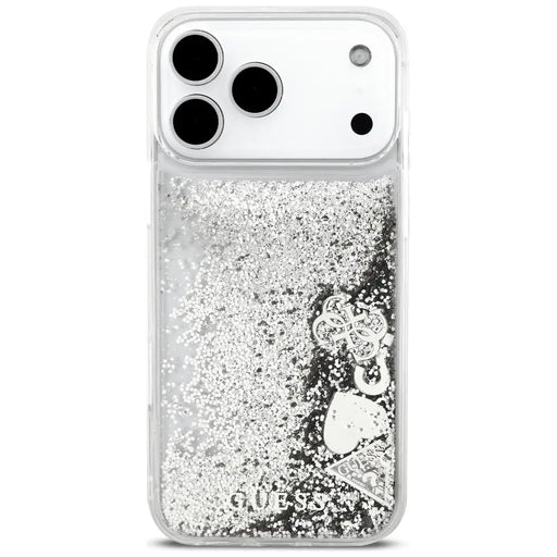 Guess Liq case. Glitter Charms for iPhone 17 Pro - silver - Cell phone cases and covers<<<HurtelXML