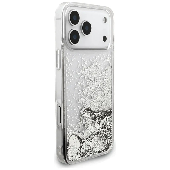 Guess Liq case. Glitter Charms for iPhone 17 Pro - silver - Cell phone cases and covers<<<HurtelXML