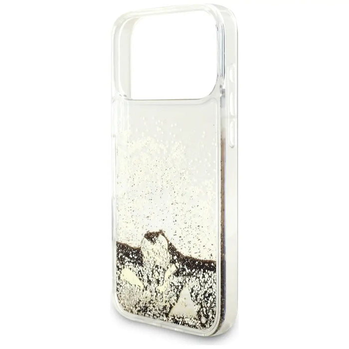 Guess Liq. Glitter 4 Charms Case for iPhone 17 Pro - Gold - Cell phone cases and covers<<<HurtelXML