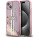 Guess Liquid Glitter Gold Stripes case for iPhone 15 Plus / 14 Plus - pink - Cell phone cases and covers<<<HurtelXML