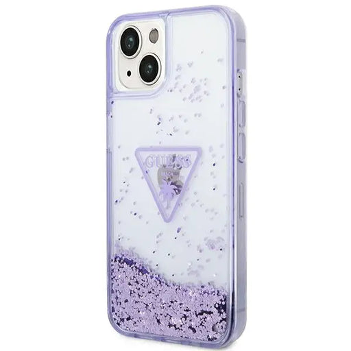 Guess Liquid Glitter Palm Collection case for iPhone 14 Plus 6.7’’ - purple - Cell phone cases and covers<<<HurtelXML
