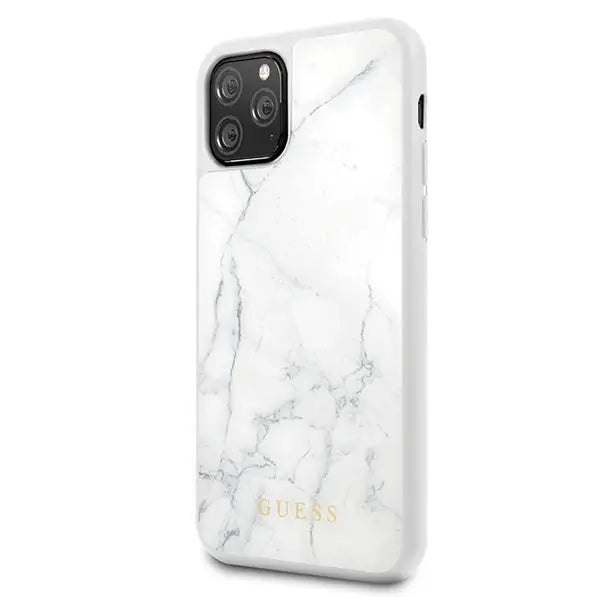 Guess Marble Case for iPhone 11 Pro - White - Cell phone cases and covers<<<HurtelXML