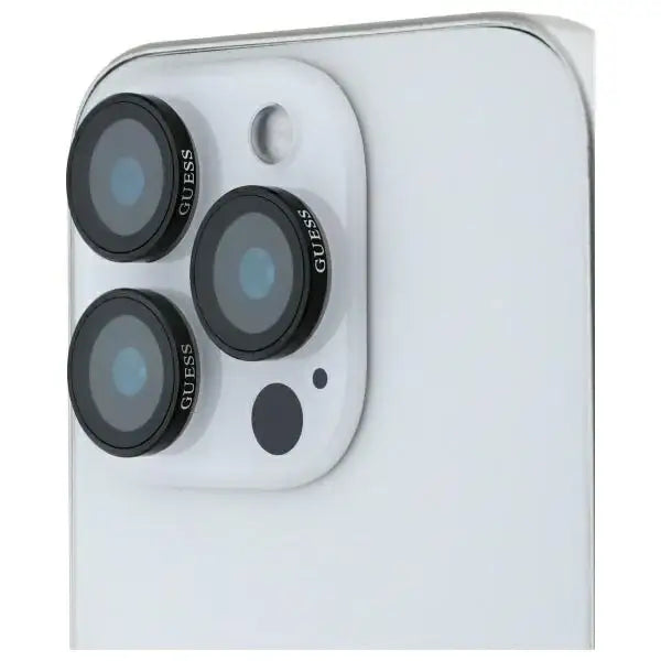 Guess Max Lens Protective Metal Camera Lens Tempered Glass for iPhone 16 Pro / 16 Pro Max - Cell phone tempered