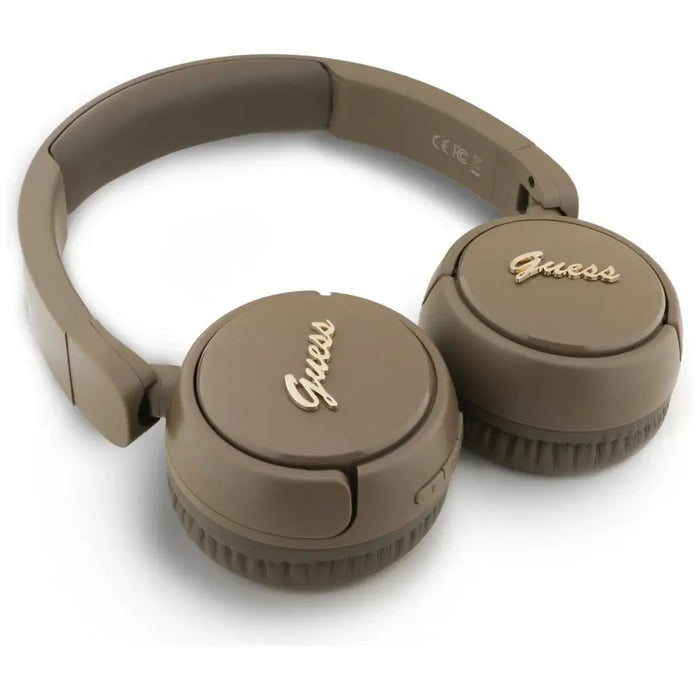 Guess Metal Logo Script Over-Ear Headphones - Brown - Headphones and speakers<<<HurtelXML