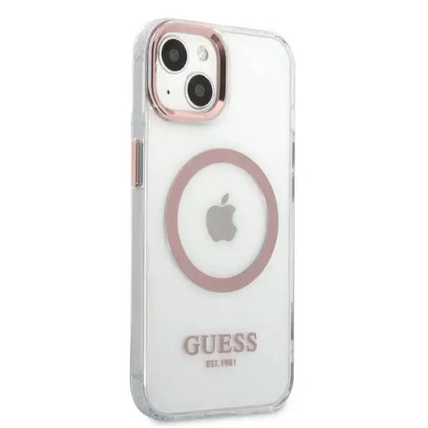 Guess Metal Outline MagSafe case for iPhone 13 - pink - Cell phone cases and covers<<<HurtelXML