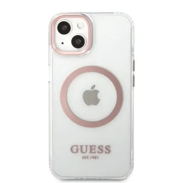 Guess Metal Outline MagSafe case for iPhone 13 - pink - Cell phone cases and covers<<<HurtelXML