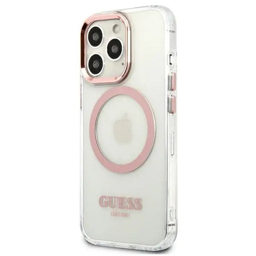 Guess Metal Outline MagSafe case for iPhone 13 Pro / iPhone 13 - pink - Cell phone cases and covers<<<HurtelXML