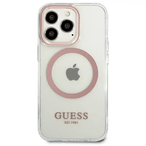 Guess Metal Outline MagSafe case for iPhone 13 Pro / iPhone 13 - pink - Cell phone cases and covers<<<HurtelXML