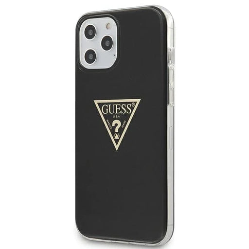 Guess Metallic Collection iPhone 12 Pro Max 6.7’’ Case - Black - Cell phone cases and covers<<<HurtelXML