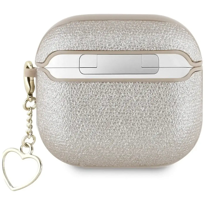 Guess Metallic Script Charm Case for AirPods 4 - Gold - Cell phone cases and covers<<<HurtelXML