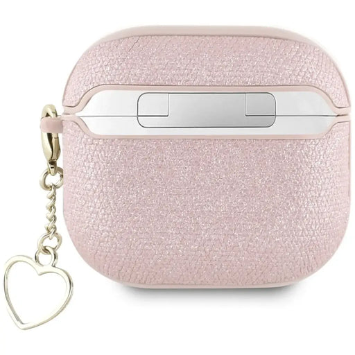 Guess Metallic Script Charm Case for AirPods 4 - Pink - Cell phone cases and covers<<<HurtelXML