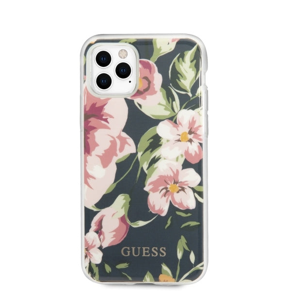 Guess N.3 Flower Collection Case for iPhone 11 Pro Max - Navy Blue - Cell phone cases and covers<<<HurtelXML