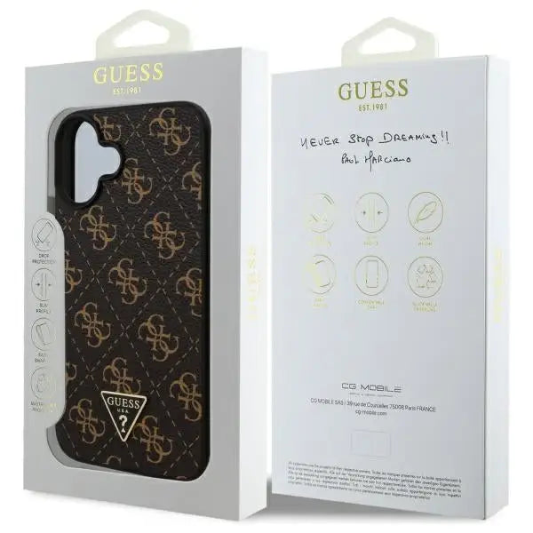 Guess New 4G Triangle Case for iPhone 16 Plus - Black - Cell phone cases and covers<<<HurtelXML