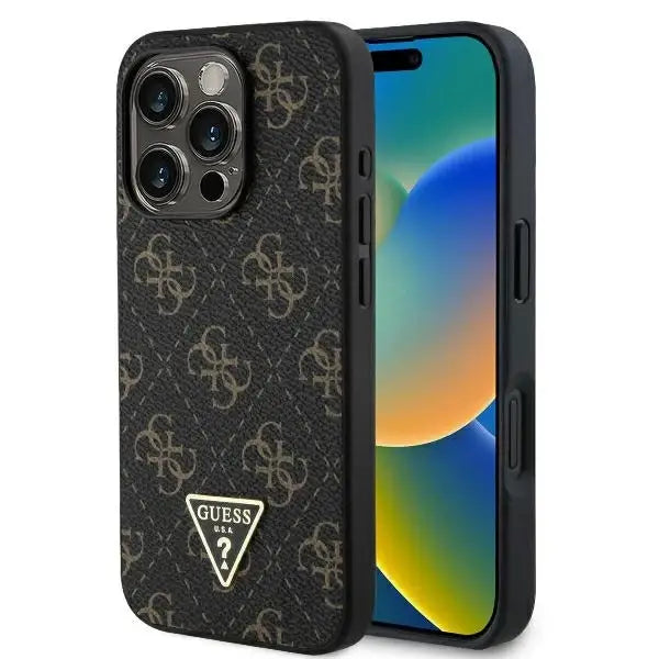 Guess New 4G Triangle Case for iPhone 16 Pro - Black - Cell phone cases and covers<<<HurtelXML