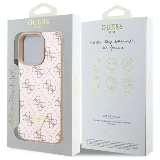 Guess New 4G Triangle Case for iPhone 16 Pro Max - White - Cell phone cases and covers<<<HurtelXML