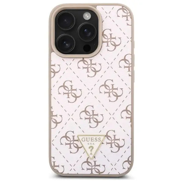 Guess New 4G Triangle Case for iPhone 16 Pro - White - Cell phone cases and covers<<<HurtelXML
