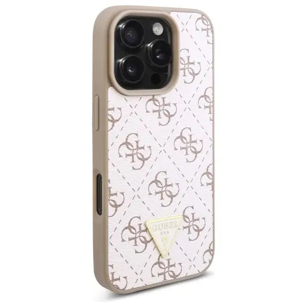 Guess New 4G Triangle Case for iPhone 16 Pro - White - Cell phone cases and covers<<<HurtelXML