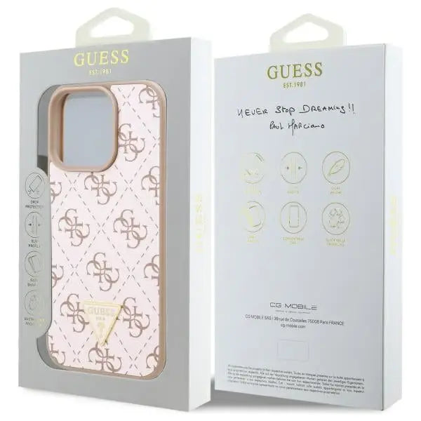 Guess New 4G Triangle Case for iPhone 16 Pro - White - Cell phone cases and covers<<<HurtelXML
