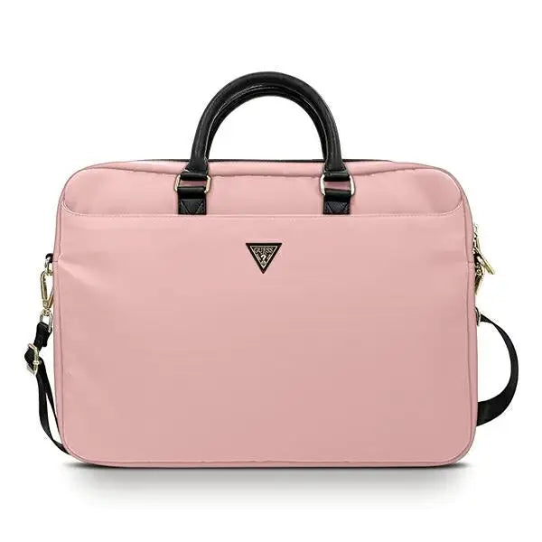 Guess Nylon Triangle Logo bag for a 16’’ laptop - pink - Laptop bags<<<HurtelXML