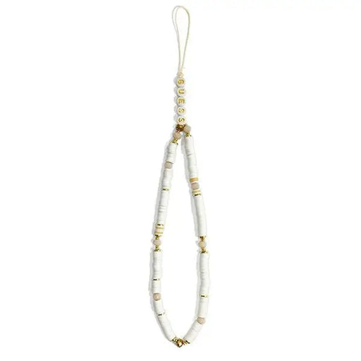 Guess pendant GUSTPEAW Phone Strap white/white Heishi Beads - Other cell phone equipment<<<HurtelXML