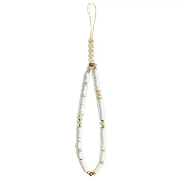 Guess pendant GUSTPEAW Phone Strap white/white Heishi Beads - Other cell phone equipment<<<HurtelXML