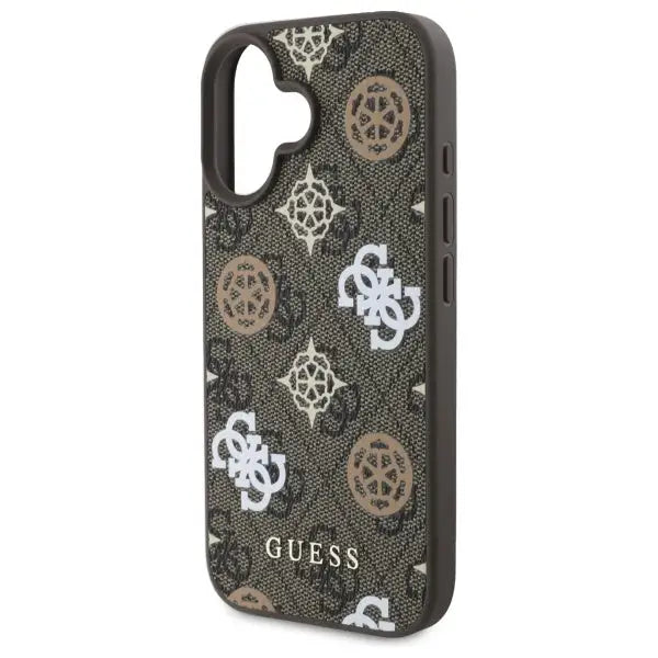 Guess Peony On 4G Background MagSafe case for iPhone 16 - brown - Cell phone cases and covers<<<HurtelXML