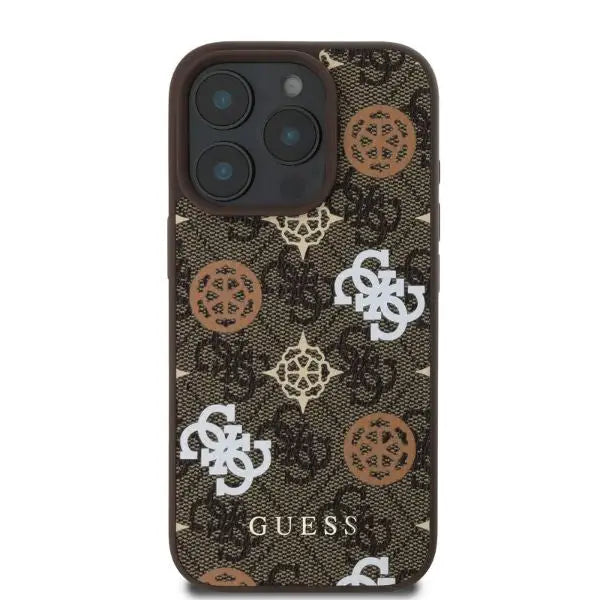 Guess Peony On 4G Background MagSafe case for iPhone 16 Pro - brown - Cell phone cases and covers<<<HurtelXML