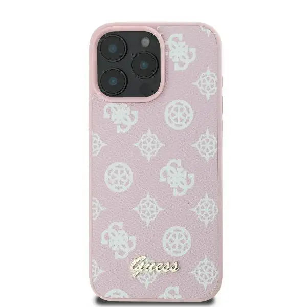 Guess Peony Script Logo MagSafe iPhone 16 Pro Case - Pink - Cell phone cases and covers<<<HurtelXML
