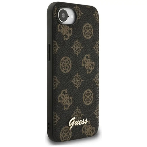 Guess Peony Script Logo MagSafe iPhone 16e Case Black - Cell phone cases and covers<<<HurtelXML