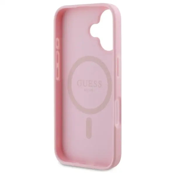 Guess Peony Script MagSafe iPhone 16 Case - Pink - Cell phone cases and covers<<<HurtelXML
