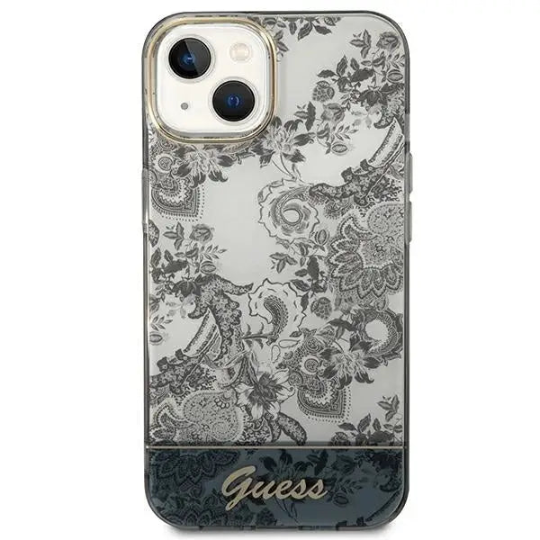 Guess Porcelain Collection iPhone 14 / 15 / 13 6.1’’ Case - Gray - Cell phone cases and covers<<<HurtelXML