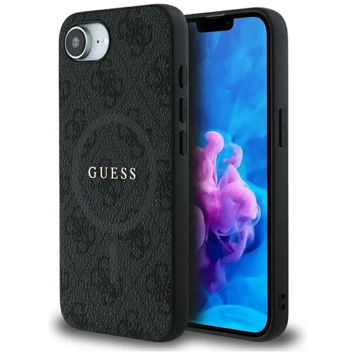 Guess PU Leather 4G Colored Ring Case with MagSafe for iPhone 16e - Black - Cell phone cases and covers<<<HurtelXML