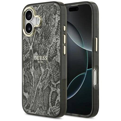 Guess Python Pattern MagSafe Case for iPhone 17 - Black - Cell phone cases and covers<<<HurtelXML