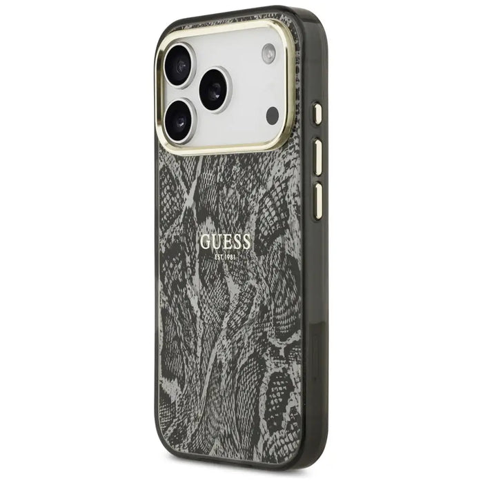 Guess Python Pattern MagSafe Case for iPhone 17 Pro - Black - Cell phone cases and covers<<<HurtelXML
