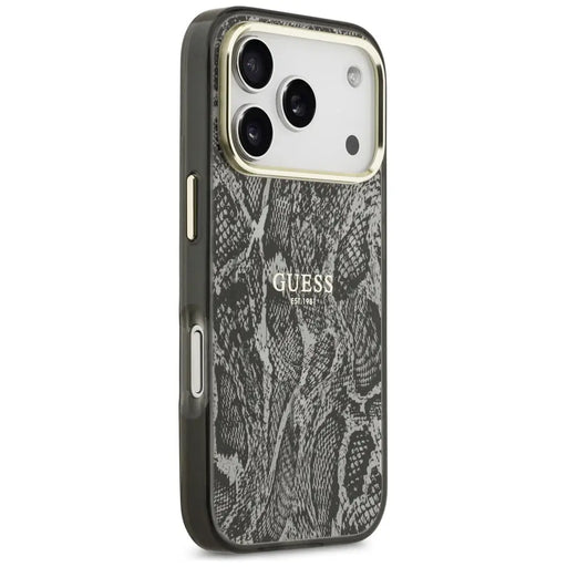 Guess Python Pattern MagSafe Case for iPhone 17 Pro - Black - Cell phone cases and covers<<<HurtelXML