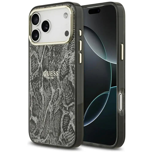 Guess Python Pattern MagSafe Case for iPhone 17 Pro Max - Black - Cell phone cases and covers<<<HurtelXML