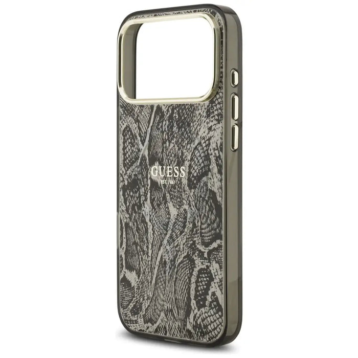 Guess Python Pattern MagSafe Case for iPhone 17 Pro Max - Black - Cell phone cases and covers<<<HurtelXML