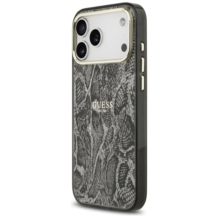 Guess Python Pattern MagSafe Case for iPhone 17 Pro Max - Black - Cell phone cases and covers<<<HurtelXML