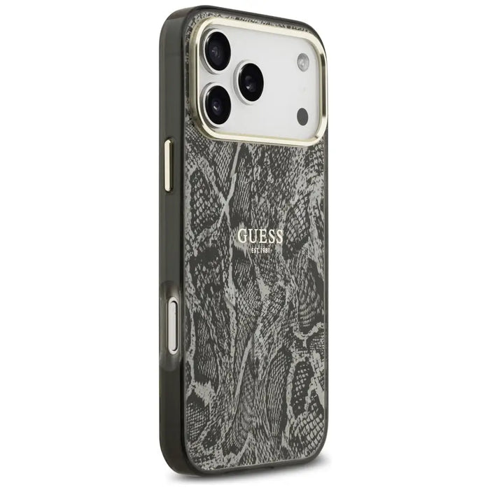 Guess Python Pattern MagSafe Case for iPhone 17 Pro Max - Black - Cell phone cases and covers<<<HurtelXML