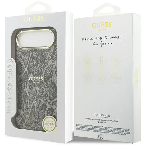 Guess Python Pattern MagSafe Case for iPhone Air - Black - Cell phone cases and covers<<<HurtelXML