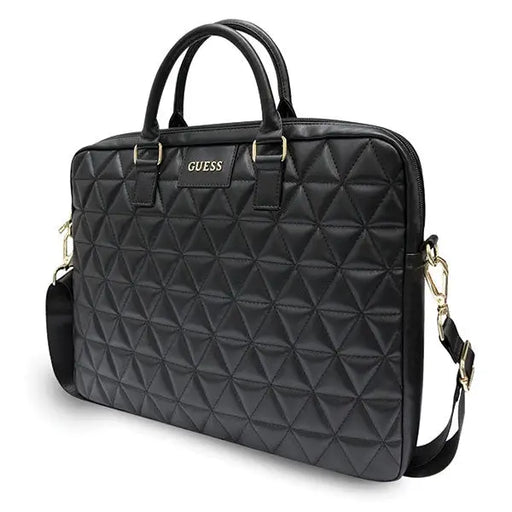Guess Quilted bag for a 16’’ laptop - black - Laptop bags<<<HurtelXML
