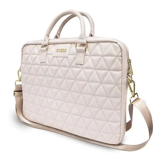 Guess Quilted bag for a 16’’ laptop - pink - Laptop bags<<<HurtelXML