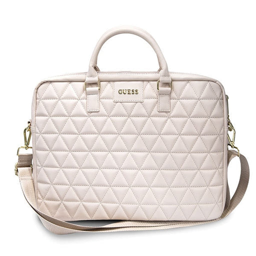 Guess Quilted bag for a 16’’ laptop - pink - Laptop bags<<<HurtelXML
