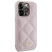 Guess Quilted Metal Logo case for iPhone 15 Pro Max - pink - Cell phone cases and covers<<<HurtelXML