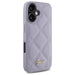 Guess Quilted Metal Logo case for iPhone 16 - light purple - Cell phone cases and covers<<<HurtelXML